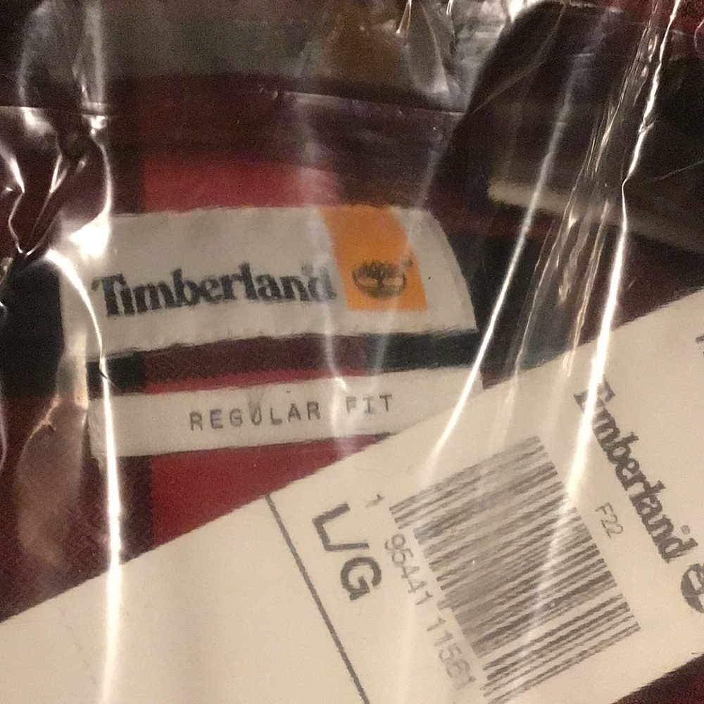 Timberland Flannel Shirt Men's Large Red Buffalo Plaid [New With Tags] - Picture 4 of 5